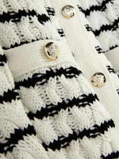 Femme Primark Pulls Et Gilets|Gilet Rayé En Maille Torsadée