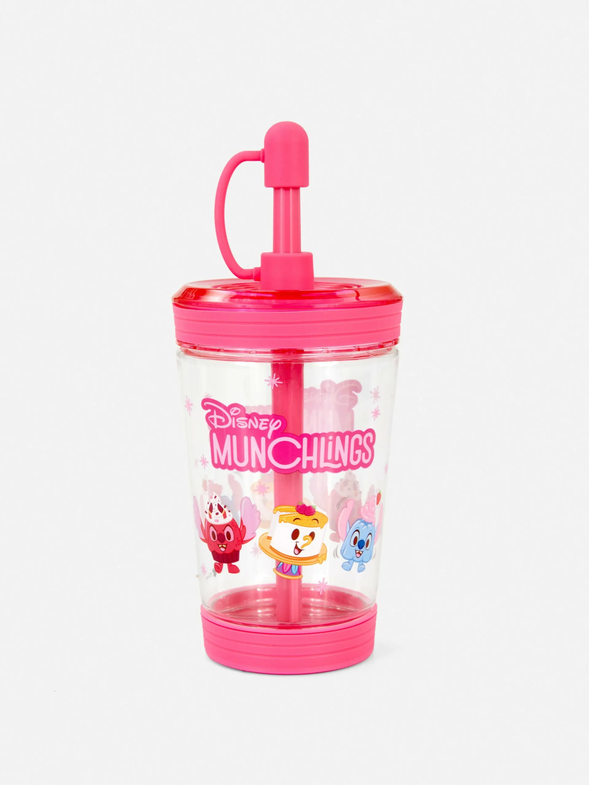 Primark Tasses Et Mugs|Gobelet Transparent Avec Paille Disney Munchlings