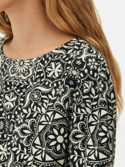 Femme Primark Chemises Et Blouses|Haut à Manches Longues Avec Cordon De Serrage à Coordonner