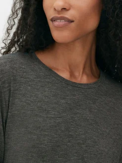 Femme Primark Hauts Et T-Shirts|Haut à Manches Longues Et à Ourlet Arrondi