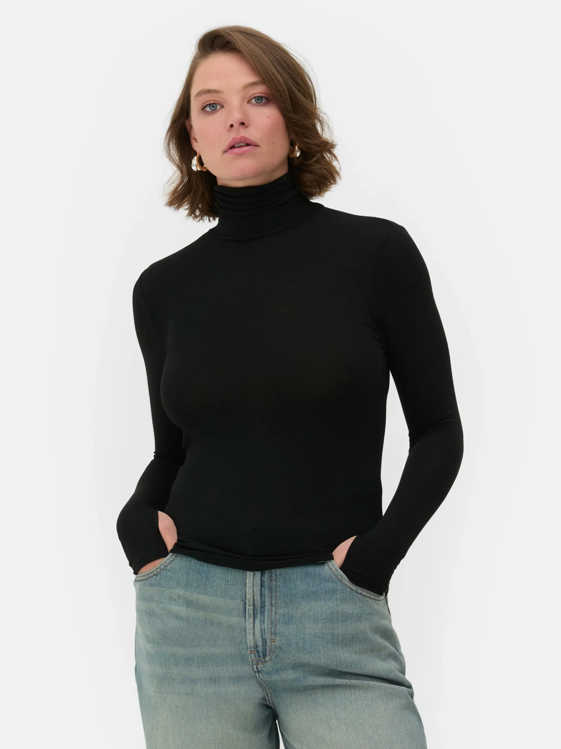 Femme Primark Hauts Et T-Shirts|Haut à Manches Longues Et Col Roulé Rita Ora