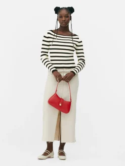 Femme Primark Pulls Et Gilets|Haut Côtelé à Col Bateau