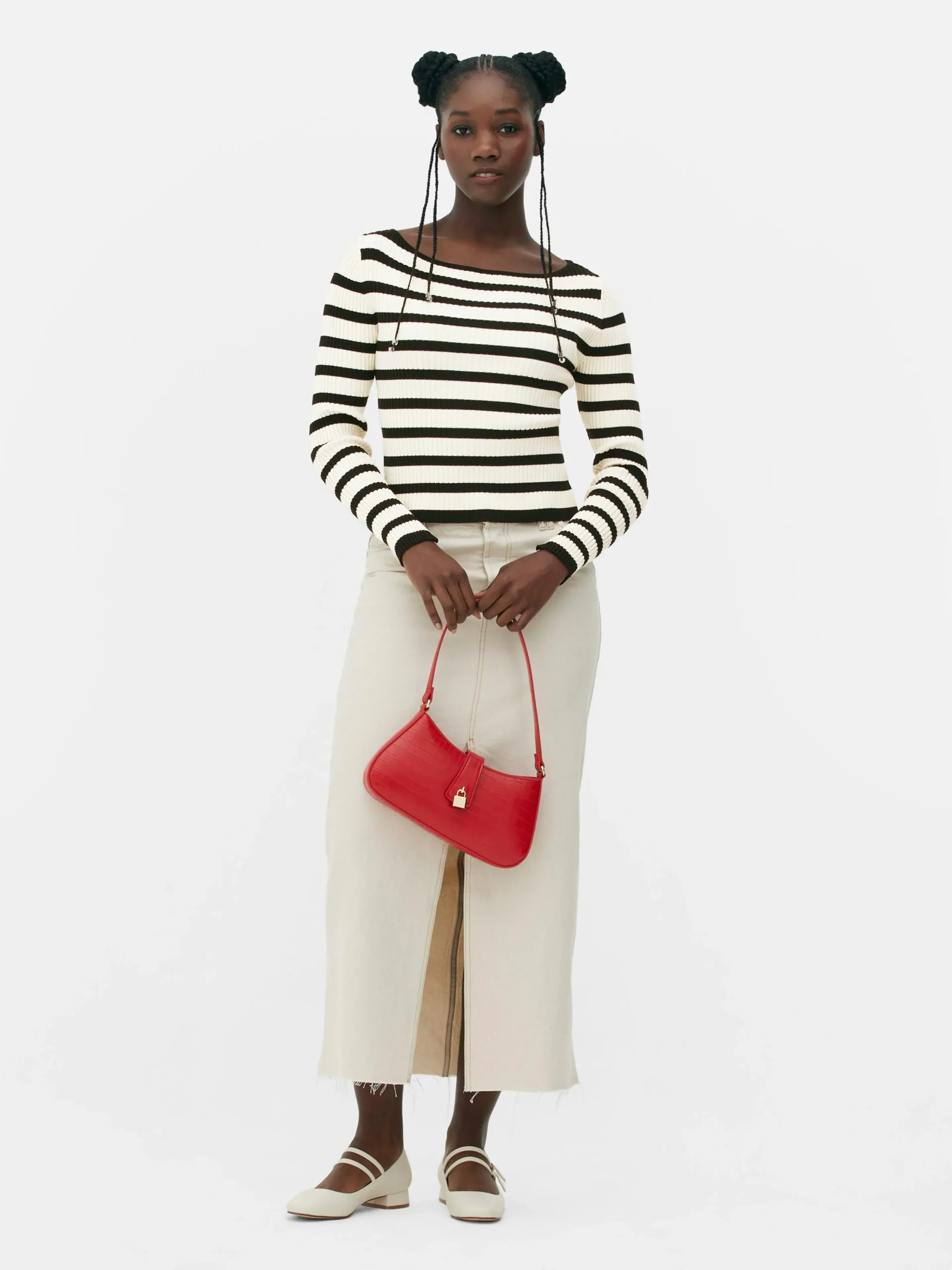 Femme Primark Pulls Et Gilets|Haut Côtelé à Col Bateau