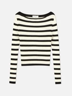 Femme Primark Pulls Et Gilets|Haut Côtelé à Col Bateau