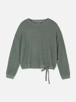 Femme Primark Hauts De Pyjama|Haut De Pyjama Côtelé Ultra-doux à Nœud