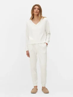 Femme Primark Hauts De Pyjama|Haut De Pyjama Large à Manches Longues Et Col En V