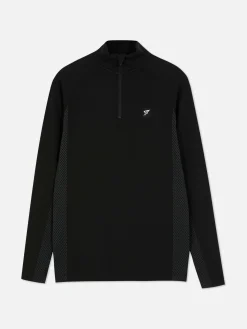 Homme Primark Vêtements De Sport|Hauts Et T-Shirts|Haut De Sport à Manches Longues Et Col Zippé