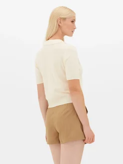 Femme Primark Pulls Et Gilets|Haut En Maille Fine à Col Et Manches Courtes