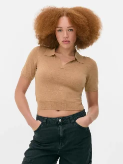 Femme Primark Pulls Et Gilets|Haut En Maille Fine à Col Et Manches Courtes