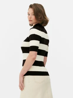 Femme Primark Pulls Et Gilets|Haut Tricoté à Col Montant Et Manches Bouffantes