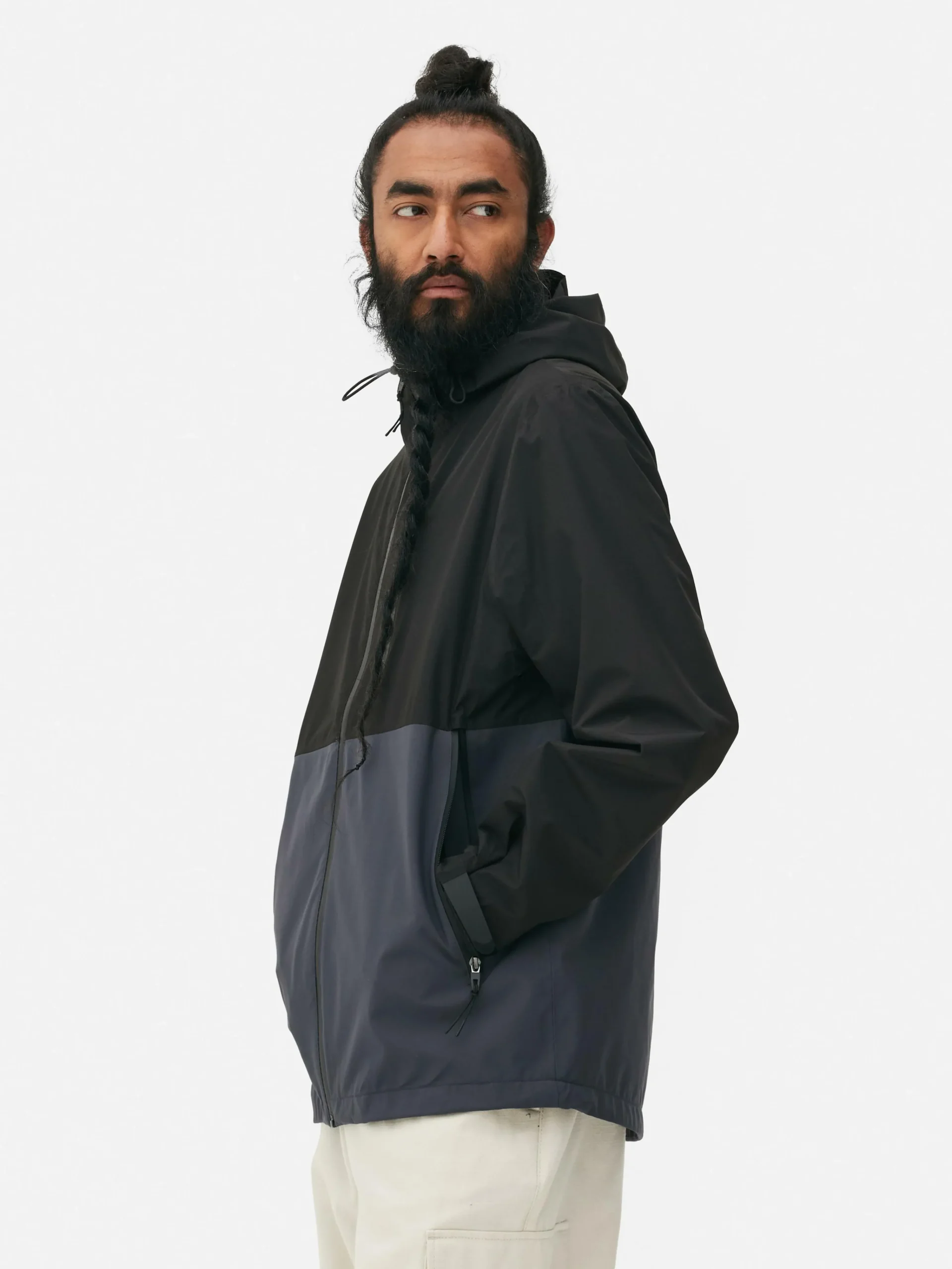 Homme Primark Manteaux Et Vestes|Imperméable Color Block à Poches Multiples