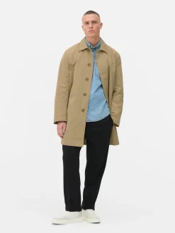 Homme Primark Manteaux Et Vestes|Imperméable Long à Boutonnage Simple
