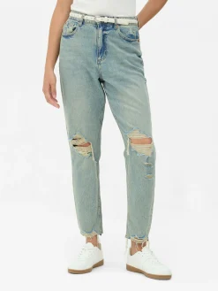Femme Primark Denim|Jean|Jean Mom En Denim Déchiré