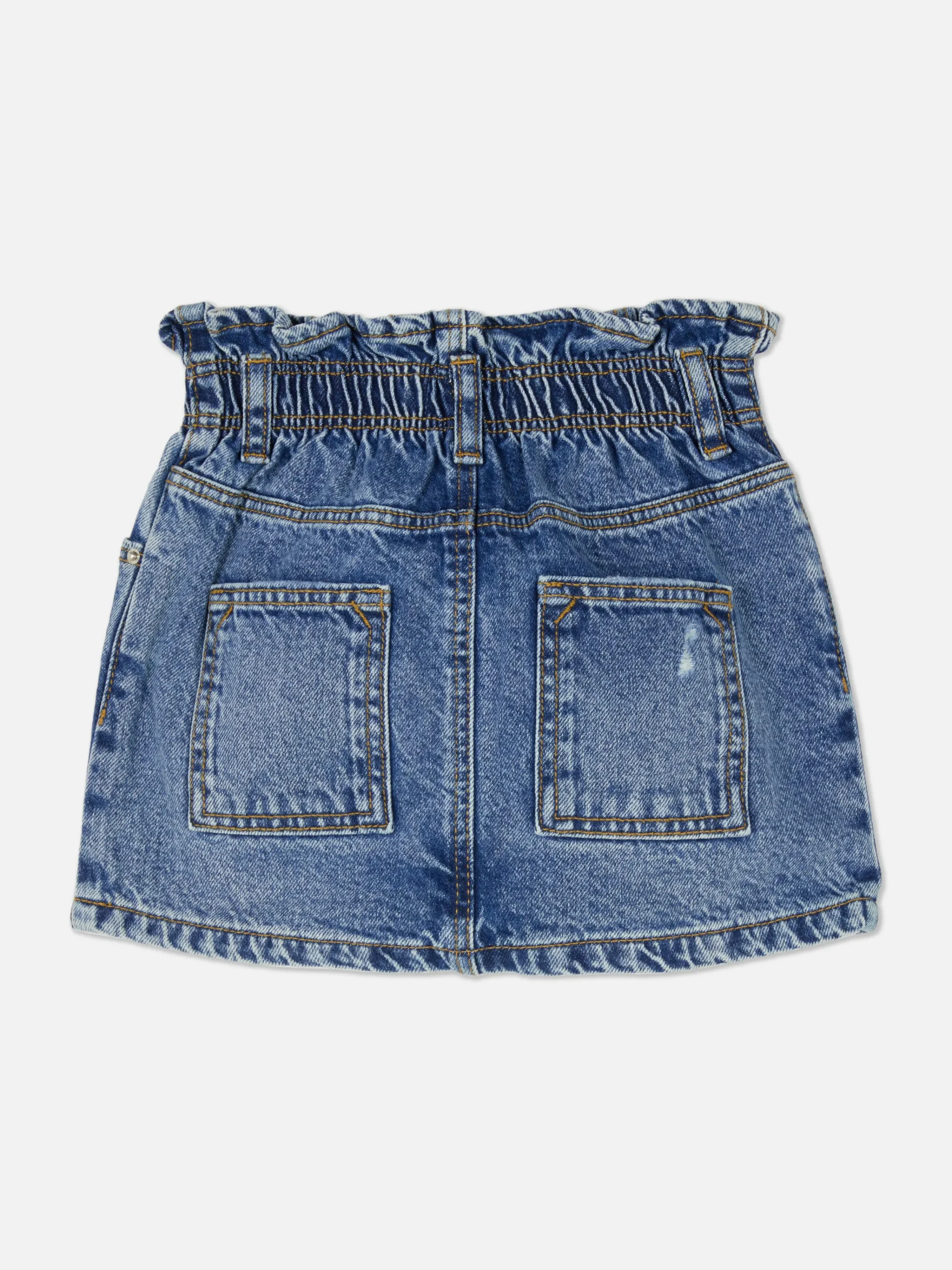 Enfant Primark Jupes|Jupe En Jean à Taille Froncée Effet Vieilli