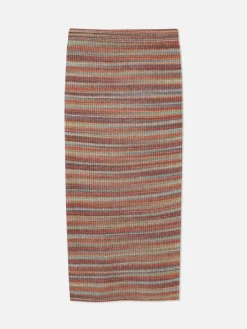 Femme Primark Jupes|Jupe Mi-longue En Tricot Rayé Rita Ora à Coordonner