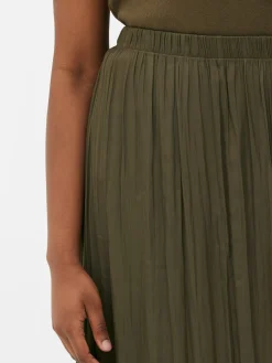 Femme Primark Jupes|Jupe Mi-longue Plissée En Satin