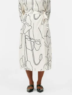 Femme Primark Jupes|Jupe Portefeuille Mi-longue Graphique à Coordonner