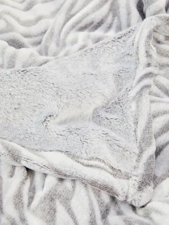 Primark Couvertures Et Jetés De Lit|Large Couverture à Imprimé Zèbre