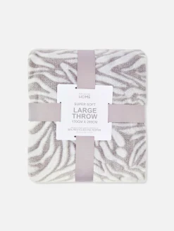 Primark Couvertures Et Jetés De Lit|Large Couverture à Imprimé Zèbre