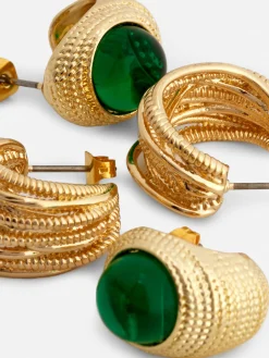 Femme Primark Bijoux|Lot 2 De Paires De Créoles Texturées Rita Ora