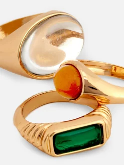 Femme Primark Bijoux|Lot De 3 Bagues épaisses à Fausses Gemmes Rita Ora