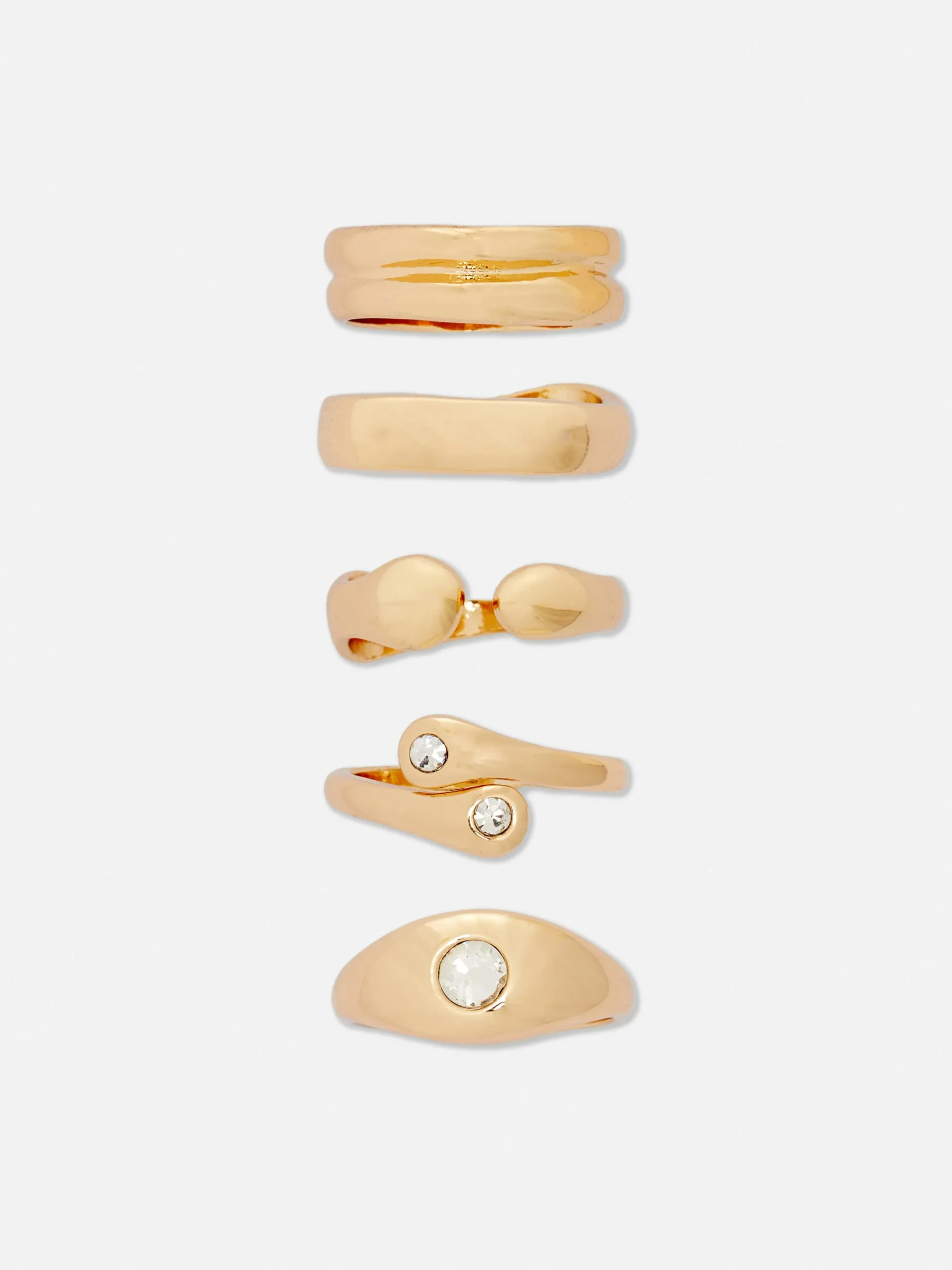 Femme Primark Bijoux|Lot De 5 Bagues épaisses Mélangées