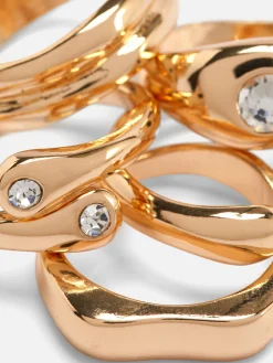 Femme Primark Bijoux|Lot De 5 Bagues épaisses Mélangées