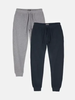 Homme Primark Pyjamas|Vêtements D'Intérieur|Lot De 2 Bas De Pyjama Resserrés Aux Chevilles à Texture Gaufrée