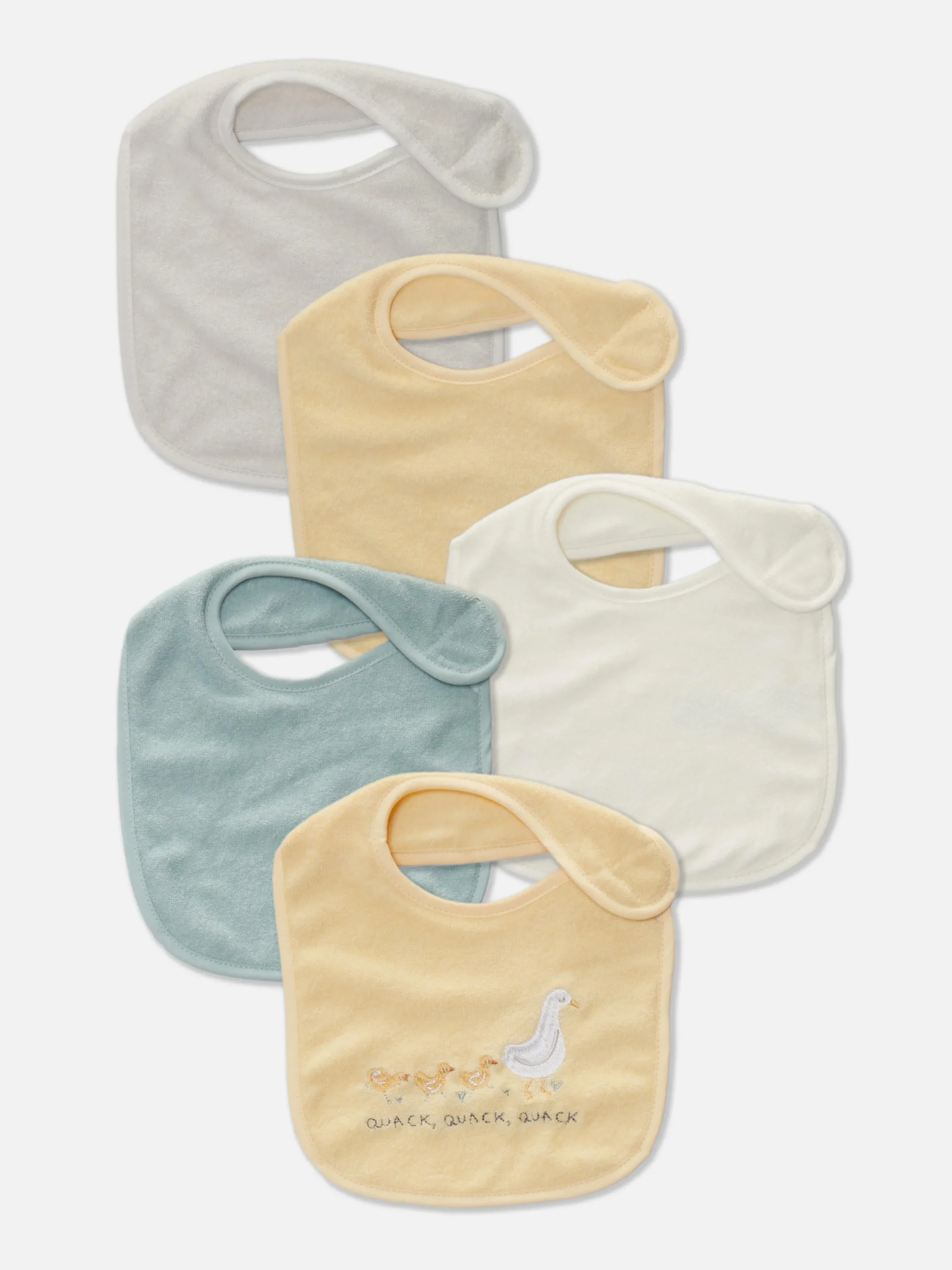 Enfant Primark Alimentation Et Sevrage|Lot De 5 Bavoirs En Tissu éponge Variés