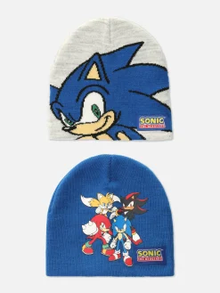 Enfant Primark Chapeaux, Gants Et Écharpes|Lot De 2 Bonnets Sonic Le Hérisson