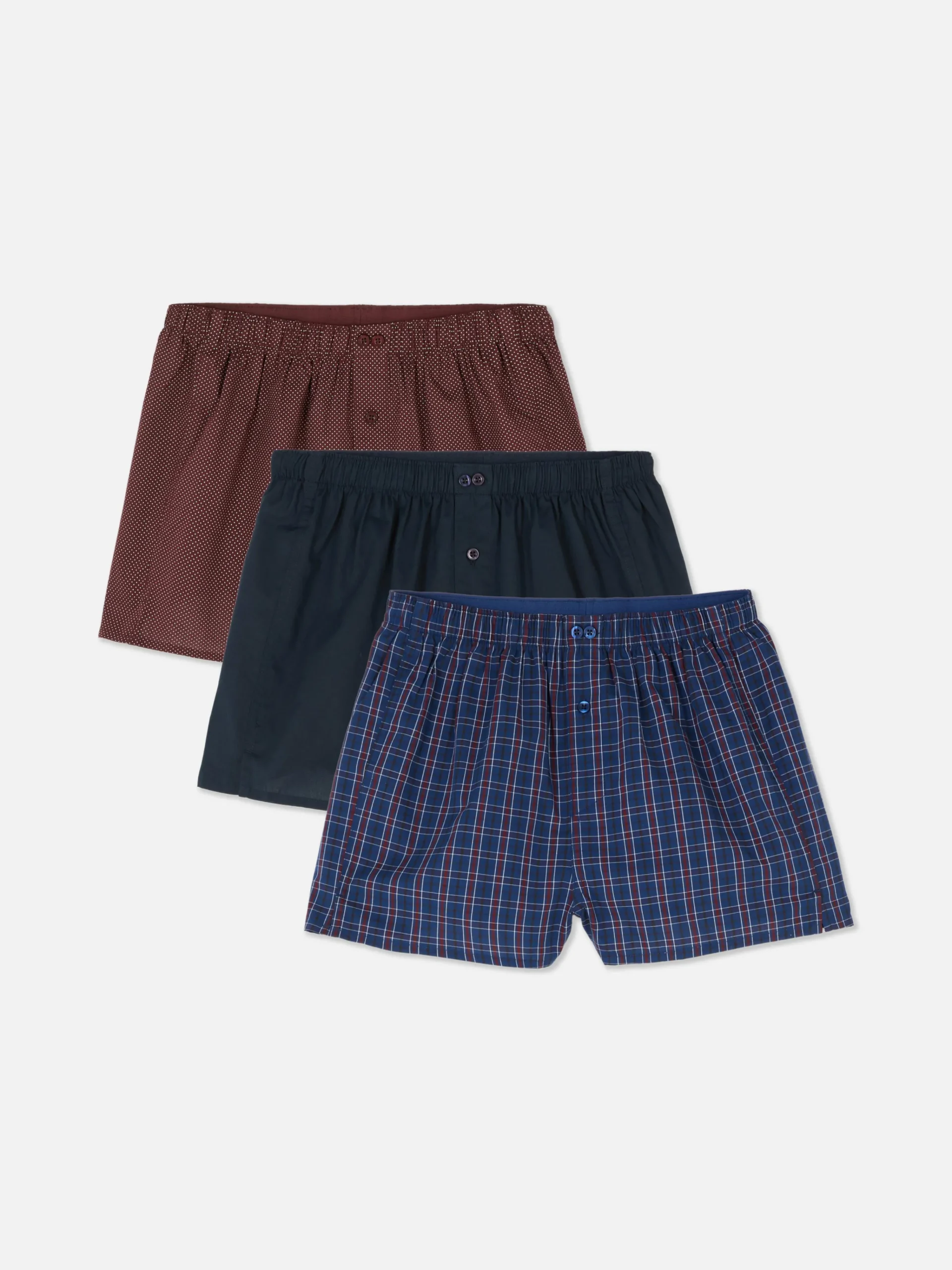 Homme Primark Sous-Vêtements|Lot De 3 Boxers à Motifs Variés