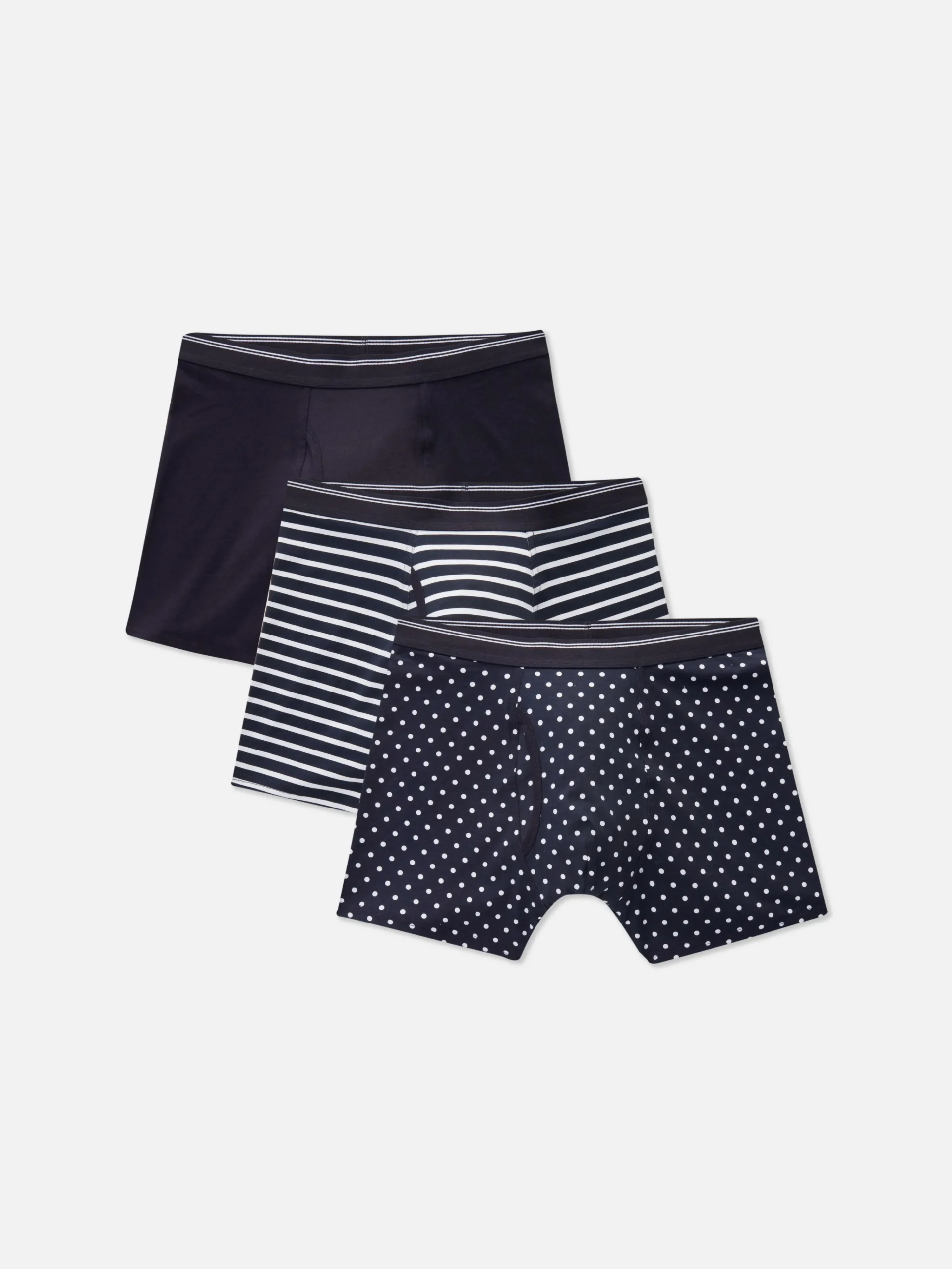 Homme Primark Sous-Vêtements|Lot De 3 Boxers à Pois Et Rayures