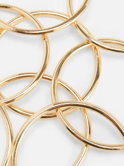 Femme Primark Bijoux|Lot De 8 Bracelets Joncs Métallisés