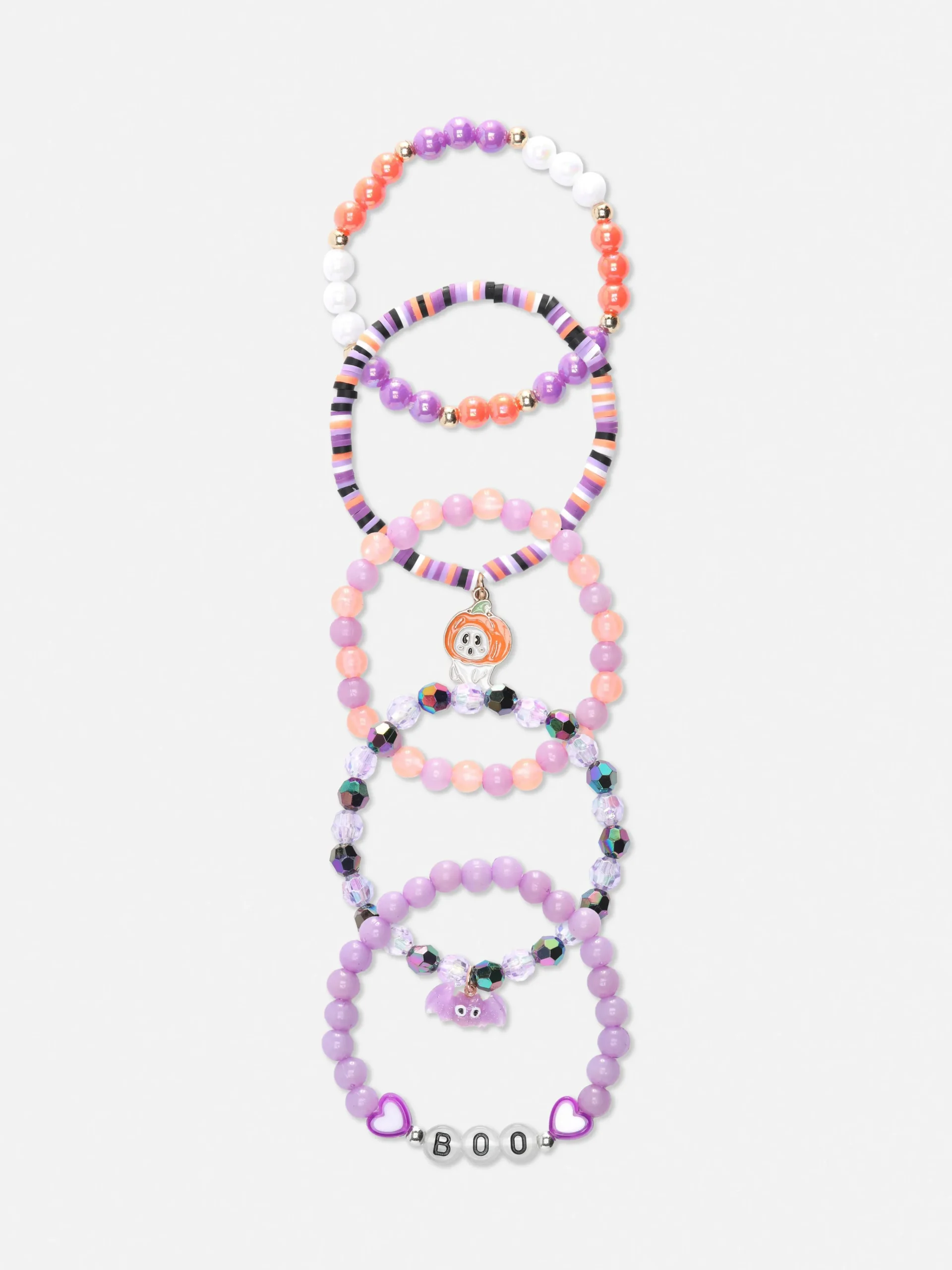 Enfant Primark Déguisements Halloween Pour Enfants|Accessoires Halloween|Lot De 5 Bracelets Ornés De Perles Halloween