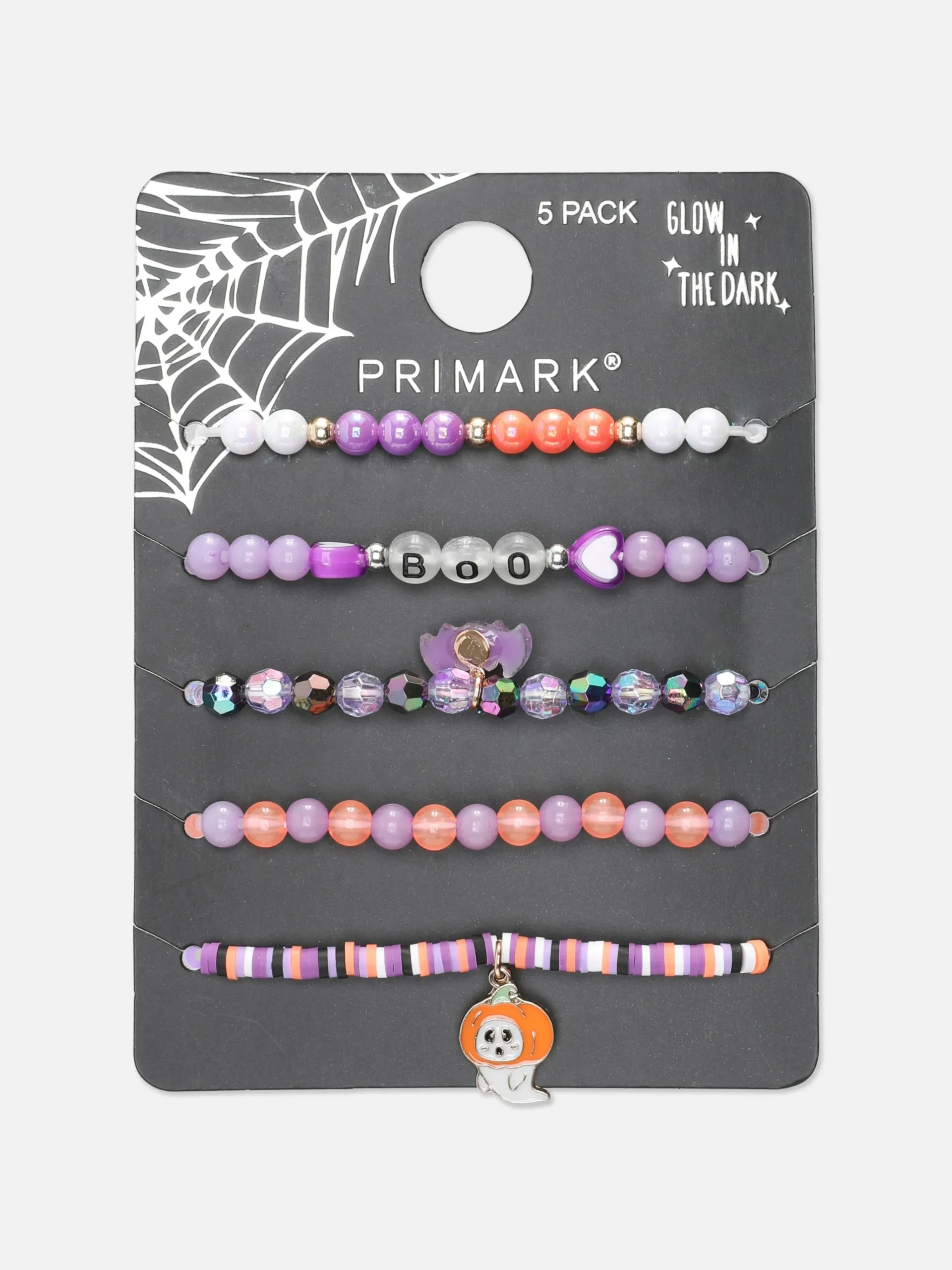 Enfant Primark Déguisements Halloween Pour Enfants|Accessoires Halloween|Lot De 5 Bracelets Ornés De Perles Halloween
