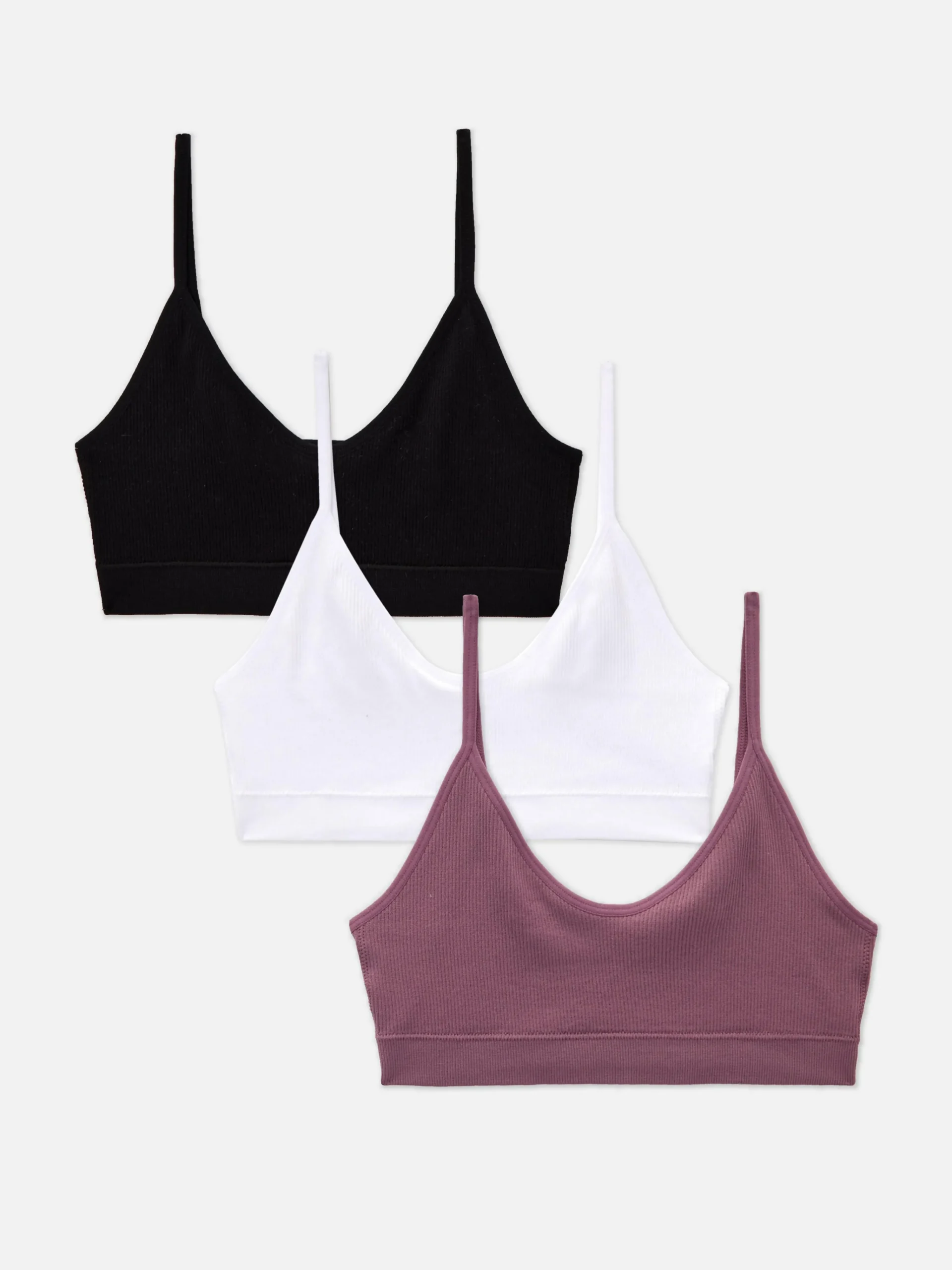 Femme Primark Soutiens-Gorge|Lot De 3 Brassières Caraco Courtes Sans Couture