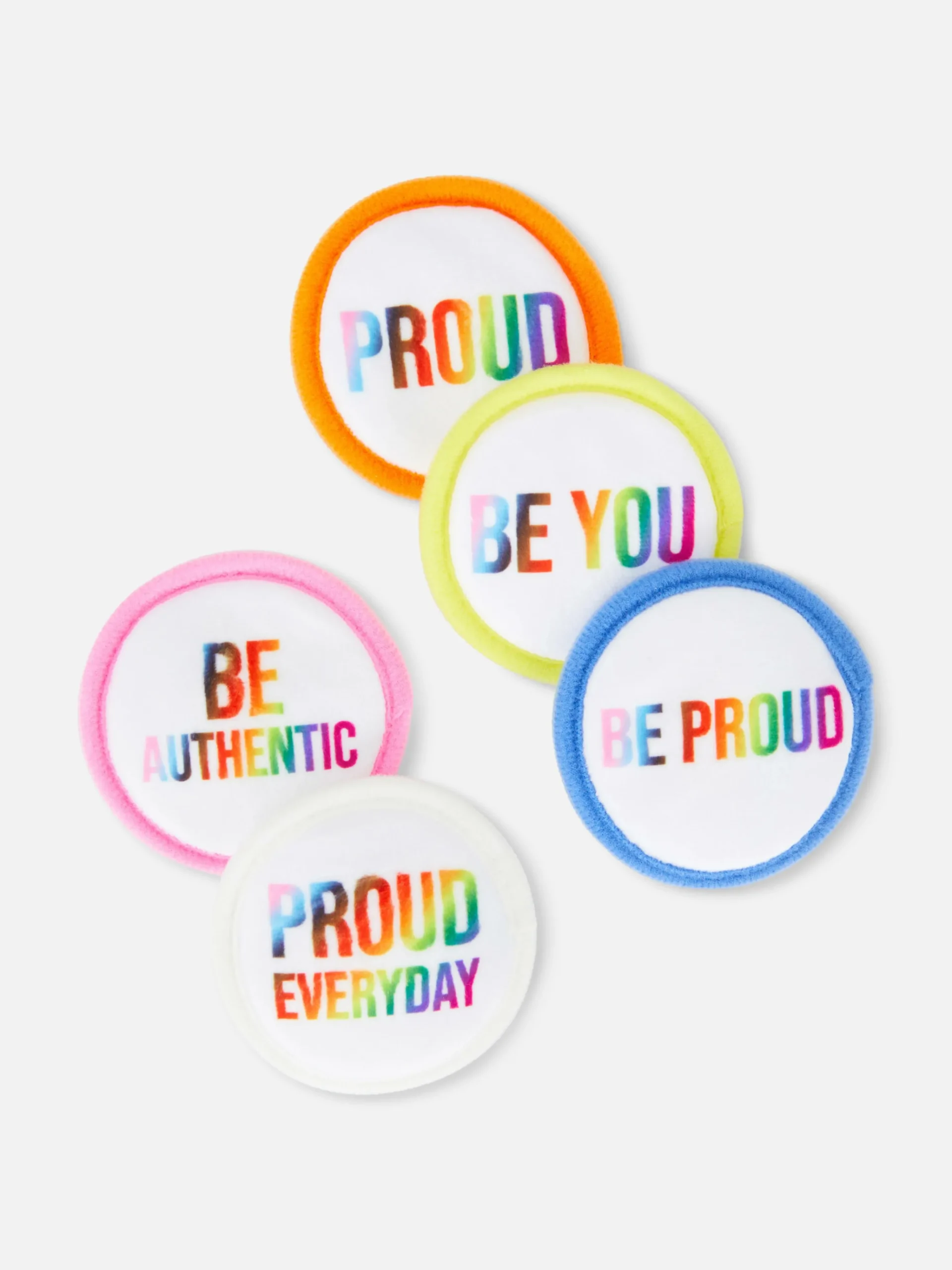 Primark Accessoires De Soins|Lot De 5 Cotons Démaquillants Réutilisables Pride