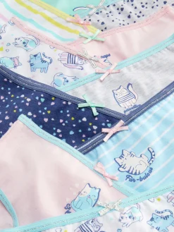 Enfant Primark Sous-Vêtement|Lot De 10 Culottes à Imprimés Chat Variés