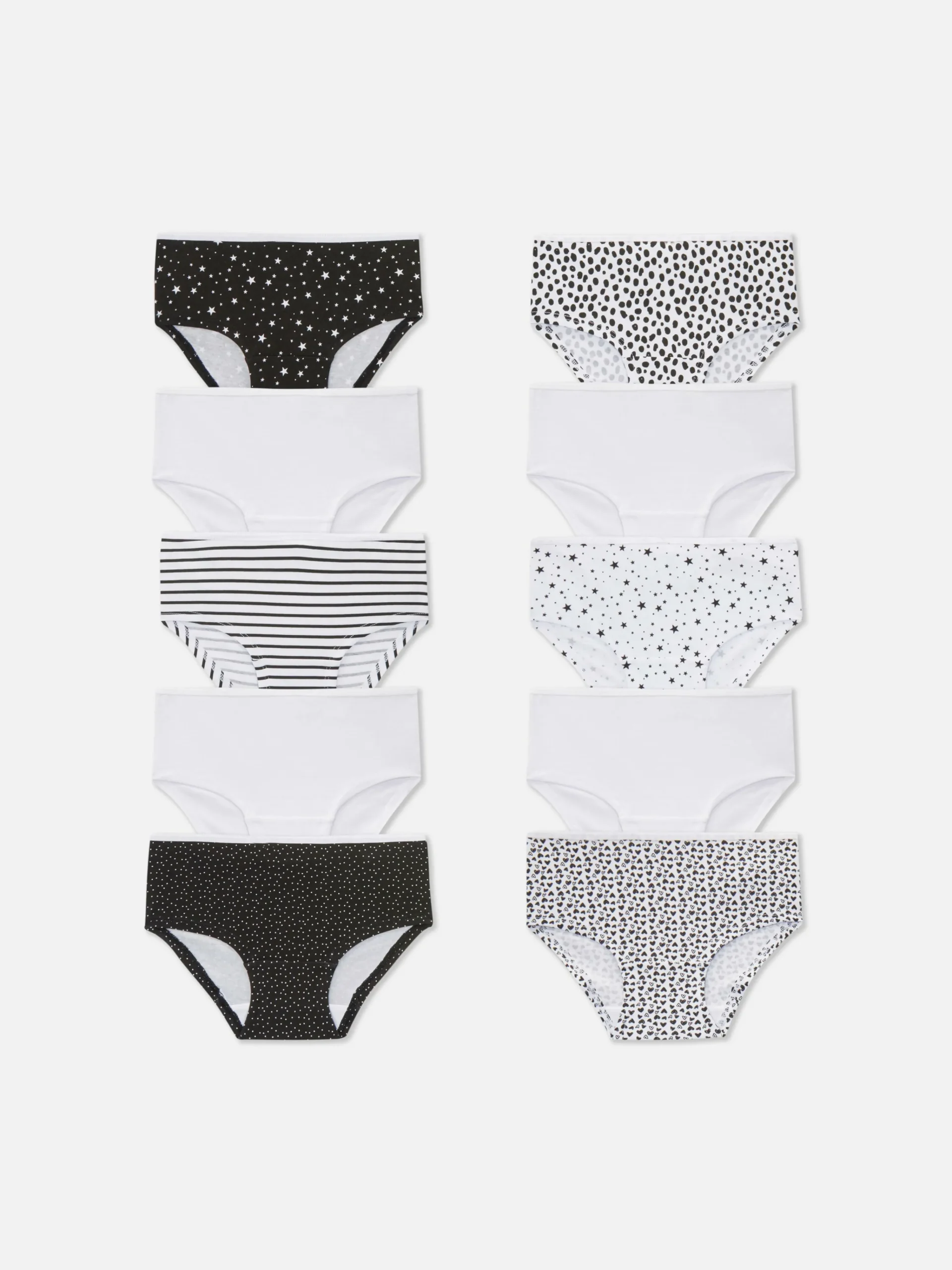 Enfant Primark Sous-Vêtement|Lot De 10 Culottes à Motifs Variés