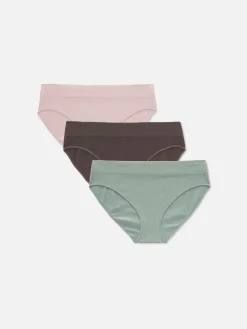 Femme Primark Culotte|Lot De 3 Culottes Côtelées Sans Coutures