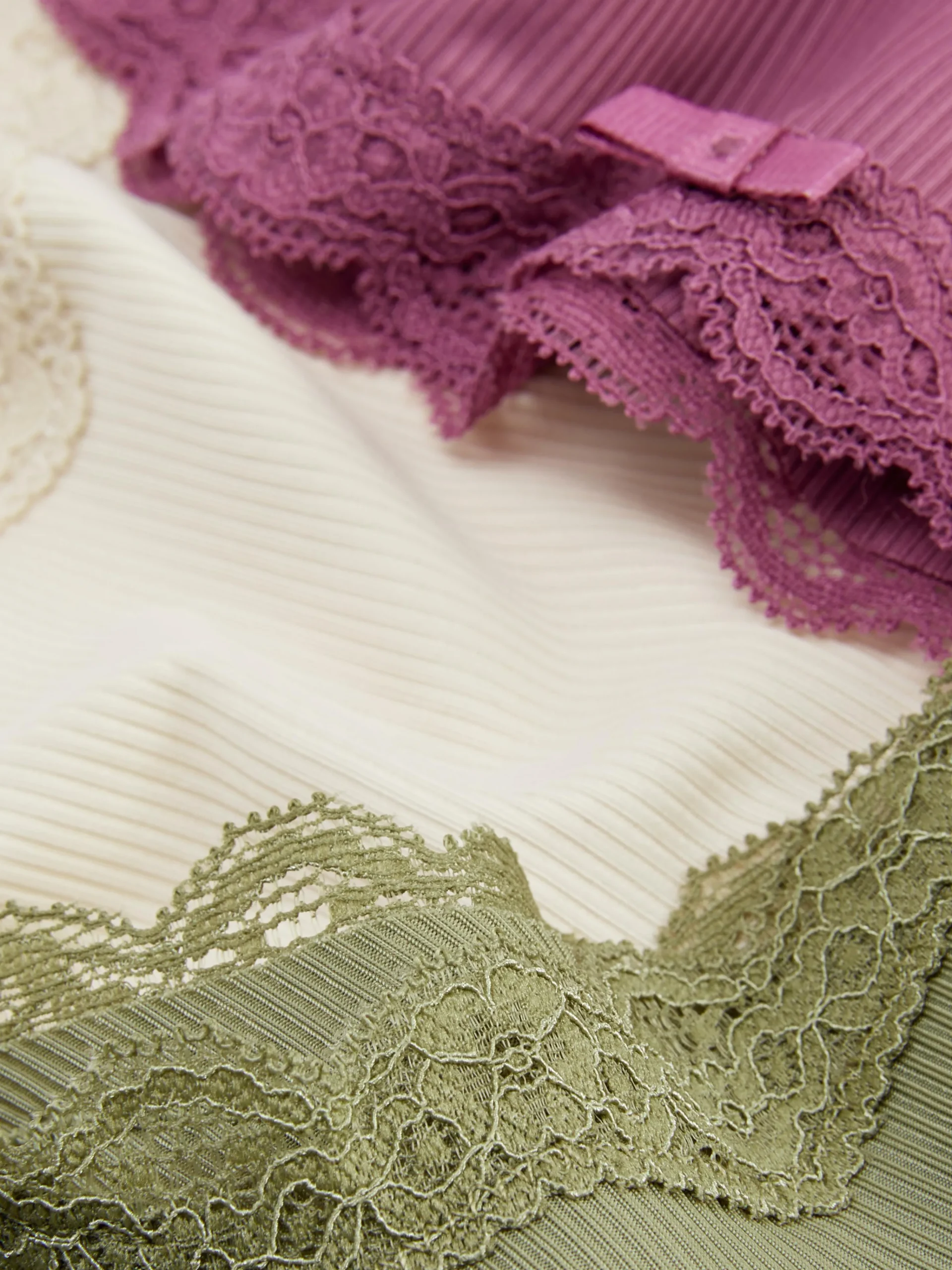 Femme Primark Culotte|Lot De 3 Culottes En Microfibre Et En Dentelle