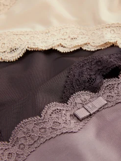 Femme Primark Culotte|Lot De 3 Culottes En Microfibre Et En Dentelle