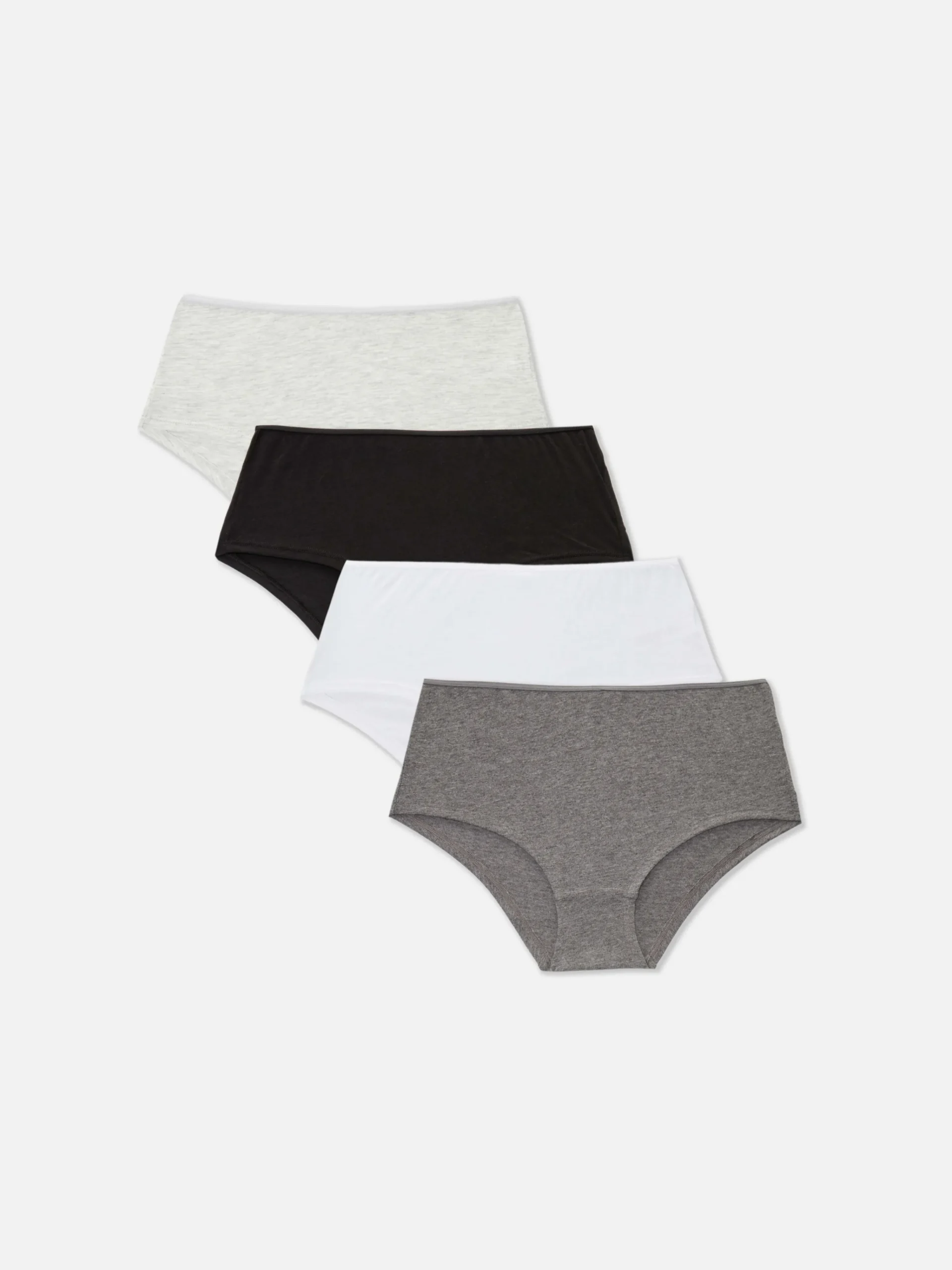 Femme Primark Culotte|Lot De 4 Culottes Hautes Ton Sur Ton