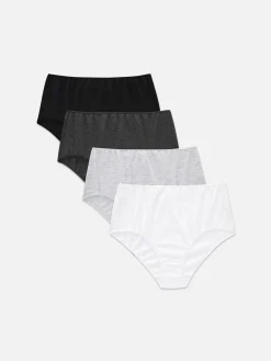 Femme Primark Culotte|Lot De 4 Culottes Hautes Ton Sur Ton