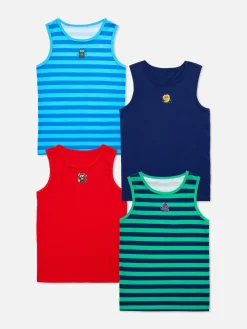 Enfant Primark Sous-Vêtement|Lot De 4 Débardeurs Graphiques Monstre