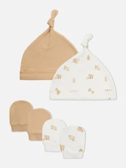 Primark Chapeaux Et Mitaines|Lot De 2 Ensembles Bonnet Et Mitaines Mouton