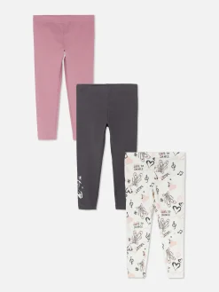 Enfant Primark Pantalons Et Leggings|Lot De 3 Leggings à Motifs Variés