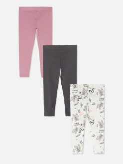 Enfant Primark Pantalons Et Leggings|Lot De 3 Leggings à Motifs Variés