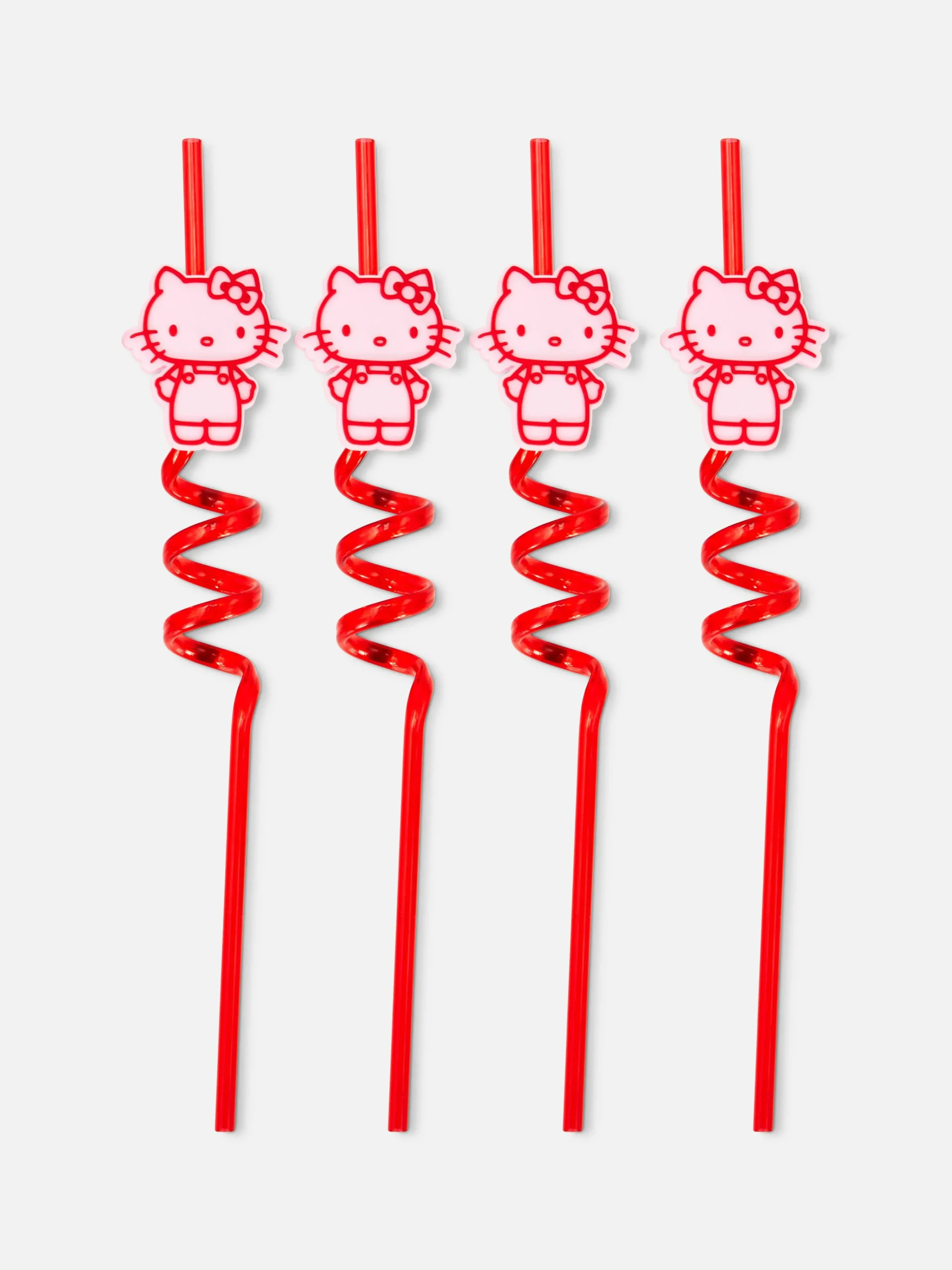 Primark Couverts Et Ustensiles|Lot De 4 Pailles En Spirale Hello Kitty