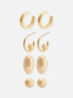 Femme Primark Bijoux|Lot De 4 Paires De Boucles D'oreilles Assorties